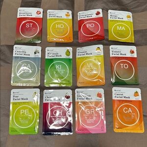 12 collagen essence face masks K